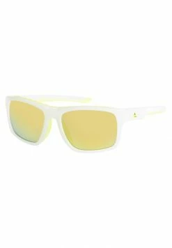 Le moins cher 🎁 Quiksilver BLENDER - Lunettes De Soleil - Matt Foggy White/ml Yellow 🤩