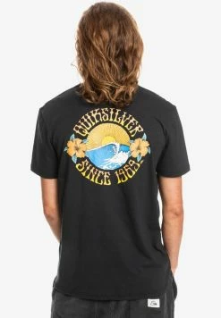 Budget ✨ Quiksilver GOLDEN HOURS MANCHES COURTES - T-shirt Basique - Black 🌟 -Quiksilver Soldes Boutique 034c12d007274f6489518f181f688b44