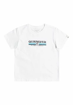 Budget 🧨 Quiksilver LINED UP - T-shirt Imprimé - White 🎁