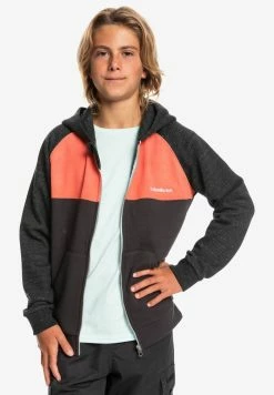 Vente flash 🤩 Quiksilver EASY DAY - Sweat à Capuche Zippé - Cherry Tomato ✨