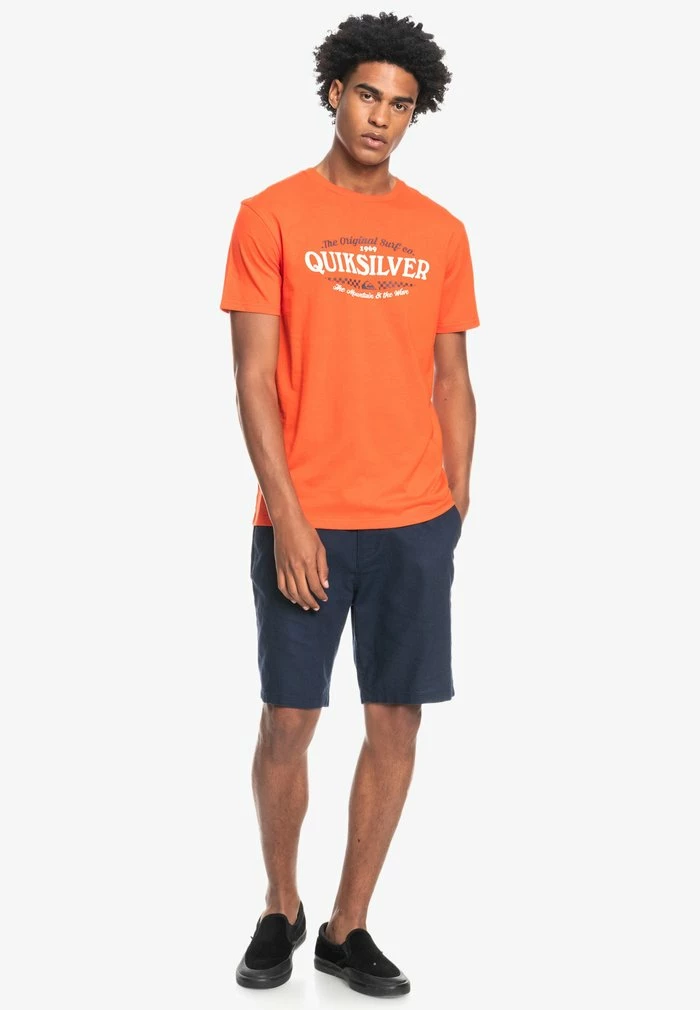 Bon marché 😍 Quiksilver T-shirt Imprimé - Cherry Tomato ⭐ 2 Bon marché 😍 Quiksilver T-shirt Imprimé - Cherry Tomato ⭐ – Image 2