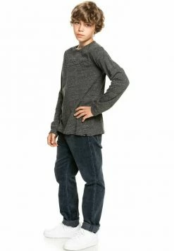 Meilleure affaire 👏 Quiksilver NEW SLANG - T-shirt à Manches Longues - Charcoal Heather ✔️