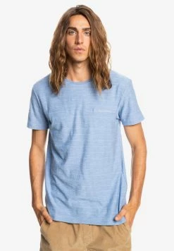 Meilleure vente ⌛ Quiksilver KENTIN MANCHES COURTES POUR EQYKT - T-shirt Imprimé - Light Blue 🤩