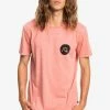Budget 💯 Quiksilver BE STILL MANCHES COURTES - T-shirt Imprimé - Rosette 👍