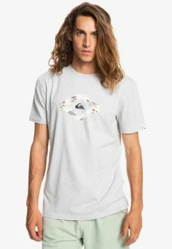 Top 10 ✨ Quiksilver LET IT RIDE - T-shirt Imprimé - Athletic Heather ⌛
