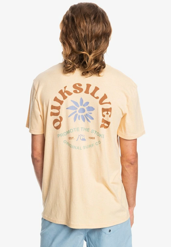 Le moins cher 😀 Quiksilver SIMPLE SCRIPT - T-shirt Imprimé - Almond Cream Heather 👏 3 Le moins cher 😀 Quiksilver SIMPLE SCRIPT - T-shirt Imprimé - Almond Cream Heather 👏 – Image 3