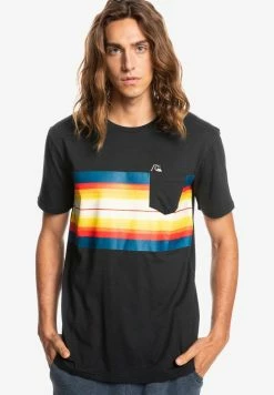 Vente flash 🤩 Quiksilver RESIN TINT - T-shirt Imprimé - Black 🛒
