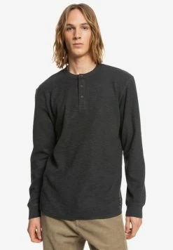 Le moins cher 🔔 Quiksilver HOIAN - T-shirt à Manches Longues - Tarmac 🛒