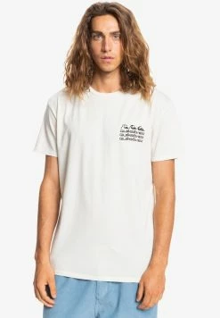 Meilleure vente 💯 Quiksilver SURF LEGENDS - T-shirt Imprimé - Antique White ⌛