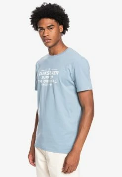Top 10 🌟 Quiksilver FEEDING LINE MANCHES COURTES - T-shirt Imprimé - Faded Denim 🧨