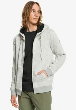 Offres 🎁 QUIKSILVER™ KELLER SHERPA - Sweat à Capuche - Light Grey Heather 👍