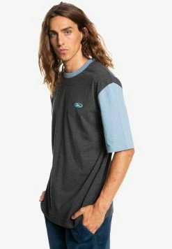 Budget 🎁 Quiksilver MASTER PLAN TEE - T-shirt Imprimé - Blue ⭐ -Quiksilver Soldes Boutique 1b1a75b0d25d4c4fa9ef77f4da434495