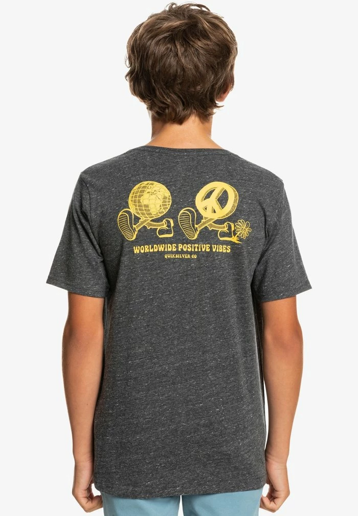 Tout neuf 💯 Quiksilver NEW WORLD - T-shirt Imprimé - Charcoal Heather 🛒 2 Tout neuf 💯 Quiksilver NEW WORLD - T-shirt Imprimé - Charcoal Heather 🛒 – Image 2