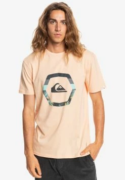 Promo 🎉 Quiksilver UP RISE - T-shirt Imprimé - Almond Cream ⌛