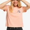 Grosses soldes 🎁 Quiksilver MANCHES COURTES - T-shirt Imprimé - Peach Pink ⭐
