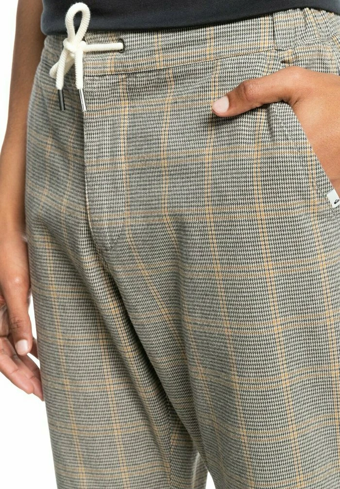 Meilleure vente ⭐ Quiksilver Pantalon Classique - Oatmeal Houndstooth Plaid 🎉 5 Meilleure vente ⭐ Quiksilver Pantalon Classique - Oatmeal Houndstooth Plaid 🎉 – Image 5