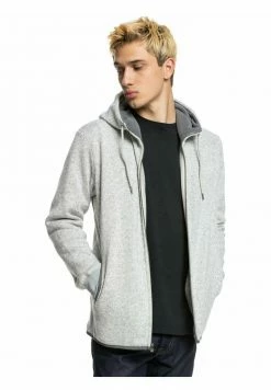 Nouveau 🌟 Quiksilver KELLER - Sweat à Capuche Zippé - Light Grey Heather ❤️