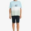 Meilleure vente 🔥 Quiksilver SLOW DIVE YOUTH - T-shirt Imprimé - Airy Blue Ombre Dye ❤️