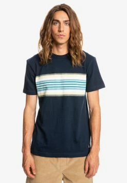 Meilleure vente 🛒 Quiksilver TRANSAT PLACEMENT - T-shirt Imprimé - Dark Blue ⌛