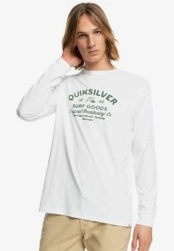 Bon marché 👍 Quiksilver CLOSED TION - T-shirt à Manches Longues - White ⭐