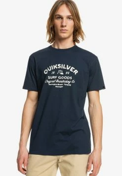 Offres 🤩 Quiksilver CLOSED TION - EQT - T-shirt Imprimé - Navy Blazer 😍