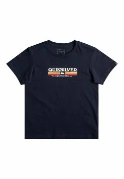 Coupon ⭐ Quiksilver LINED UP - T-shirt Imprimé - Dark Blue ✔️