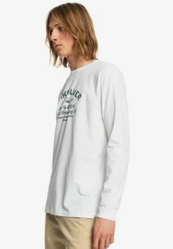 Bon marché 👍 Quiksilver CLOSED TION - T-shirt à Manches Longues - White ⭐ -Quiksilver Soldes Boutique 2e8eb450620a494486324fb2b214d5bf