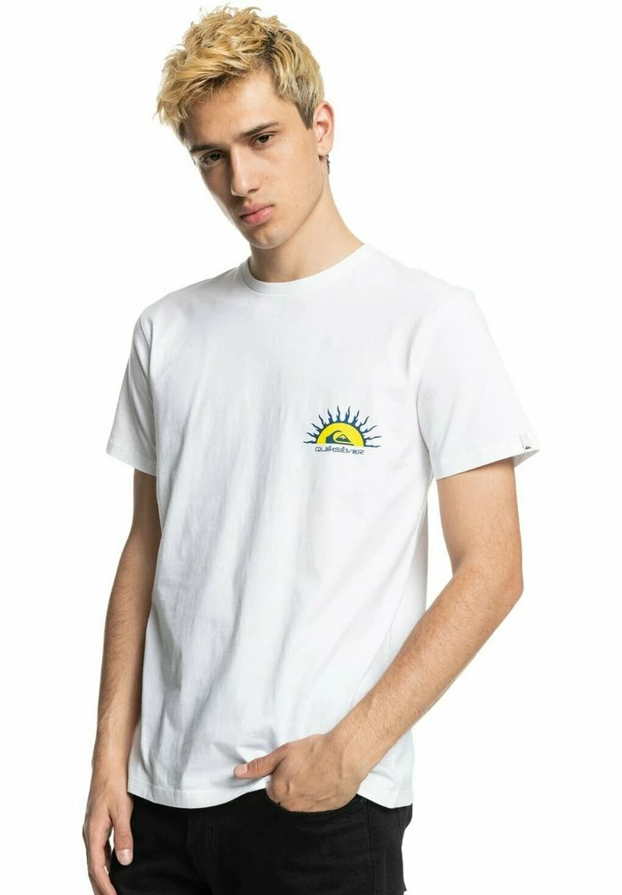 Nouveau ⭐ Quiksilver ROGUE AIR - T-shirt Imprimé - White 👍 3 Nouveau ⭐ Quiksilver ROGUE AIR - T-shirt Imprimé - White 👍 – Image 3