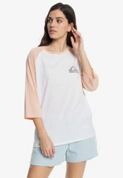Meilleure vente ⌛ Quiksilver T-shirt à Manches Longues - Peach 🌟