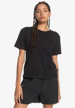 De gros 💯 Quiksilver T-shirt Basique - Black 🔥