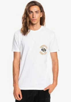Acheter 😀 Quiksilver GOLDEN HOURS MANCHES COURTES - T-shirt Basique - White ✨