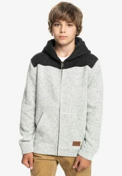 Sortie ⭐ Quiksilver Sweat à Capuche Zippé - Light Grey Heather 🔥