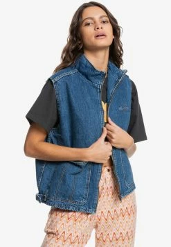 Remise ✔️ Quiksilver ROAD NIGHT - Veste Sans Manches - Medium Blue 🔔