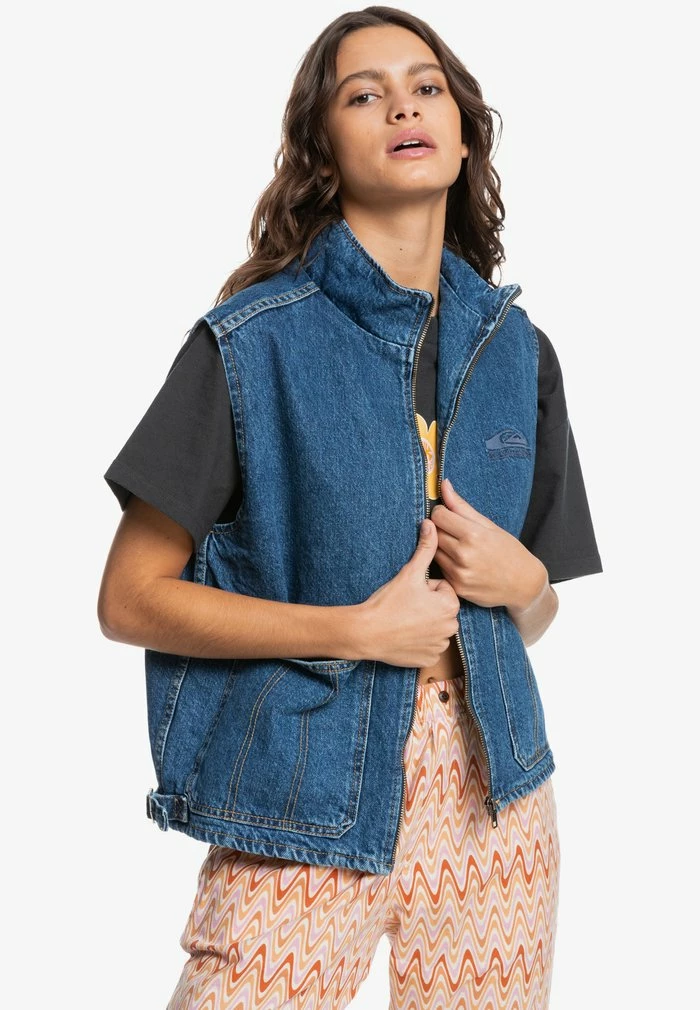 Remise ✔️ Quiksilver ROAD NIGHT - Veste Sans Manches - Medium Blue 🔔 1 Remise ✔️ Quiksilver ROAD NIGHT - Veste Sans Manches - Medium Blue 🔔