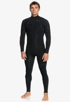 Promo 🌟 Quiksilver EVERYDAY SESSIONS COMBINAISON CHEST ZIP POUR - Survêtement En Néoprène - Black ⭐