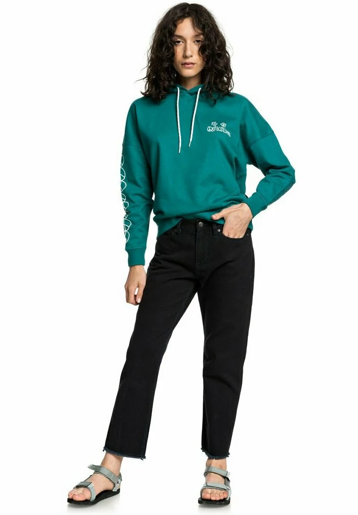 Nouveau 👏 Quiksilver Sweat à Capuche - Teal Green 🌟 2 Nouveau 👏 Quiksilver Sweat à Capuche - Teal Green 🌟 – Image 2