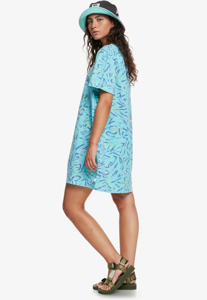 Acheter ✨ Quiksilver Robe En Jersey - Aqua Sky Strange Daze 🛒 2 Acheter ✨ Quiksilver Robe En Jersey - Aqua Sky Strange Daze 🛒 – Image 2