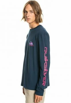 Nouveau 🛒 Quiksilver T-shirt à Manches Longues - Insignia Blue 🌟 -Quiksilver Soldes Boutique 45d4e7d2c24d4c9389858084ba7c7d67