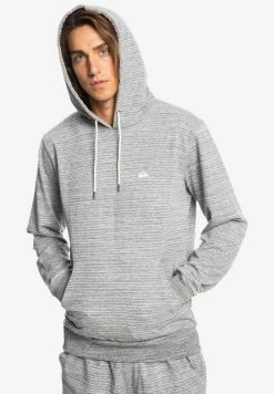De gros 🛒 Quiksilver BAY RISE EQYFT - Sweat à Capuche - Sleet Slub Feeder 🎁