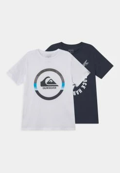 Remise 🔔 Quiksilver SKULLED DREAM TEE 2 PACK - T-shirt Imprimé - White/navy 🛒