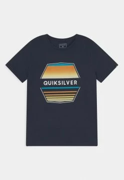 Grosses soldes 😍 Quiksilver DRIFT AWAY FLAXTON YOUTH - T-shirt Imprimé - Navy Blazer 🤩