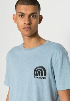 Budget 👏 Quiksilver QUIKS GROOVE - T-shirt Imprimé - Faded Denim Heather 🔥 -Quiksilver Soldes Boutique 5021b34520f340a992c5880d0b21e214