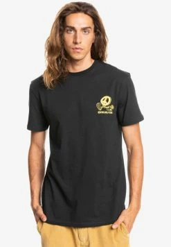 Remise ❤️ Quiksilver NEW WORLD POUR EQYZT - T-shirt Imprimé - Black 🧨