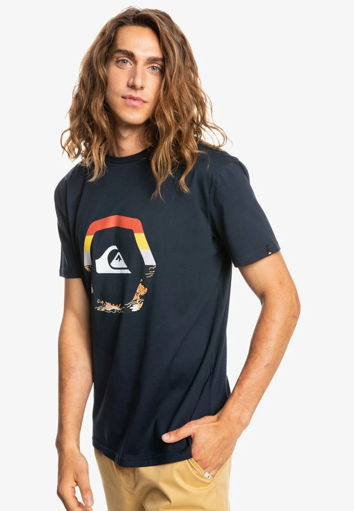 Vente flash 🧨 Quiksilver UP RISE - T-shirt Imprimé - Navy Blazer 🧨 4 Vente flash 🧨 Quiksilver UP RISE - T-shirt Imprimé - Navy Blazer 🧨 – Image 4