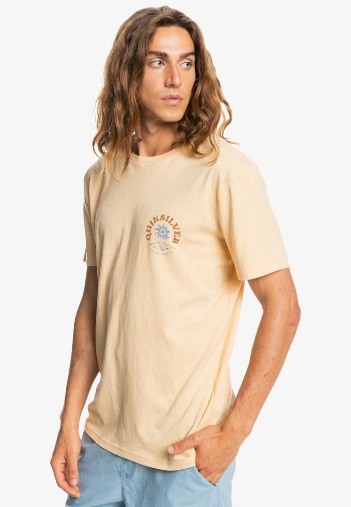 Le moins cher 😀 Quiksilver SIMPLE SCRIPT - T-shirt Imprimé - Almond Cream Heather 👏 4 Le moins cher 😀 Quiksilver SIMPLE SCRIPT - T-shirt Imprimé - Almond Cream Heather 👏 – Image 4