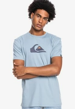 Budget ✨ Quiksilver COMP LOGO SS - T-shirt Imprimé - Faded Denim 🎁