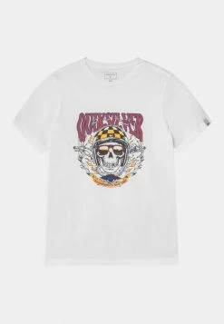 De gros ✨ Quiksilver BIKER SKULL - T-shirt Imprimé - White 👍