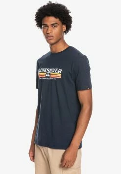 Vente flash 🤩 Quiksilver LINED UP - T-shirt Imprimé - Navy Blazer 👏 -Quiksilver Soldes Boutique 64aee2964c4b4ff9a26eeab2db86cec4