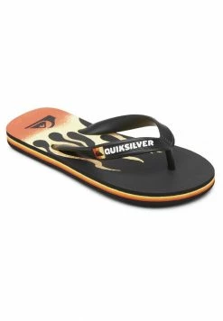 Budget ⭐ Quiksilver MOLOKAI FLAME - Tongs - Black/black/yellow ❤️ -Quiksilver Soldes Boutique 662ac7c3ef054968a625d4a989606647