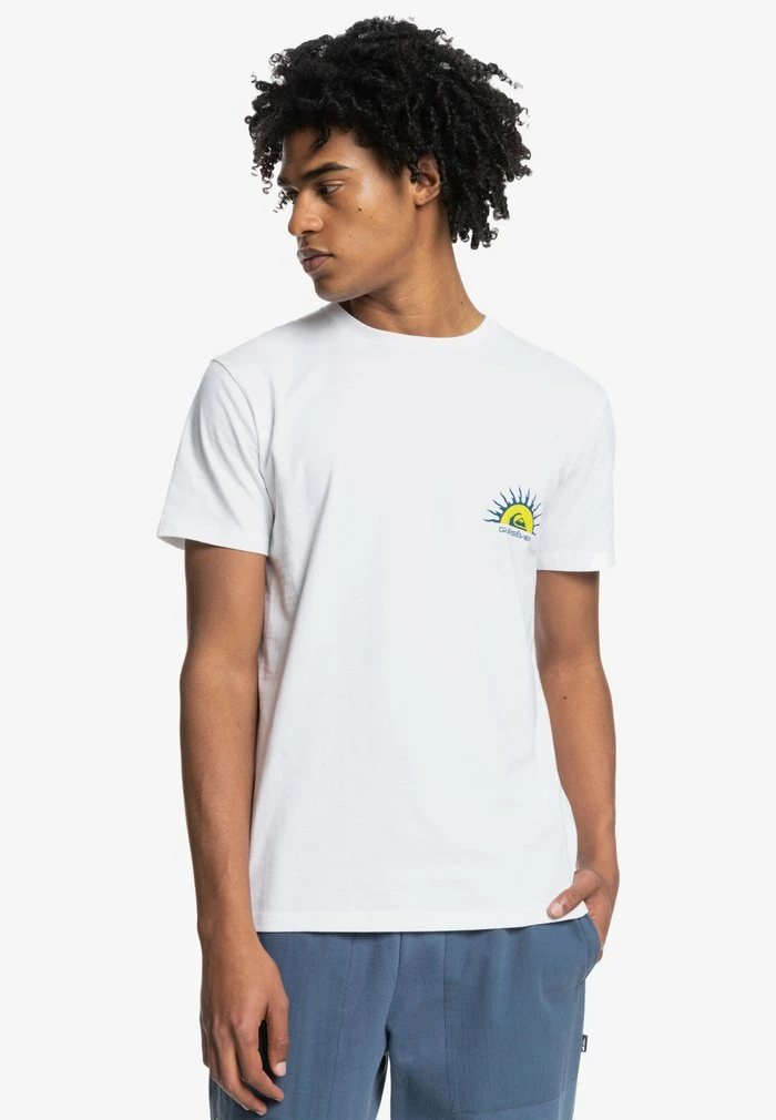Nouveau ⭐ Quiksilver ROGUE AIR - T-shirt Imprimé - White 👍 1 Nouveau ⭐ Quiksilver ROGUE AIR - T-shirt Imprimé - White 👍
